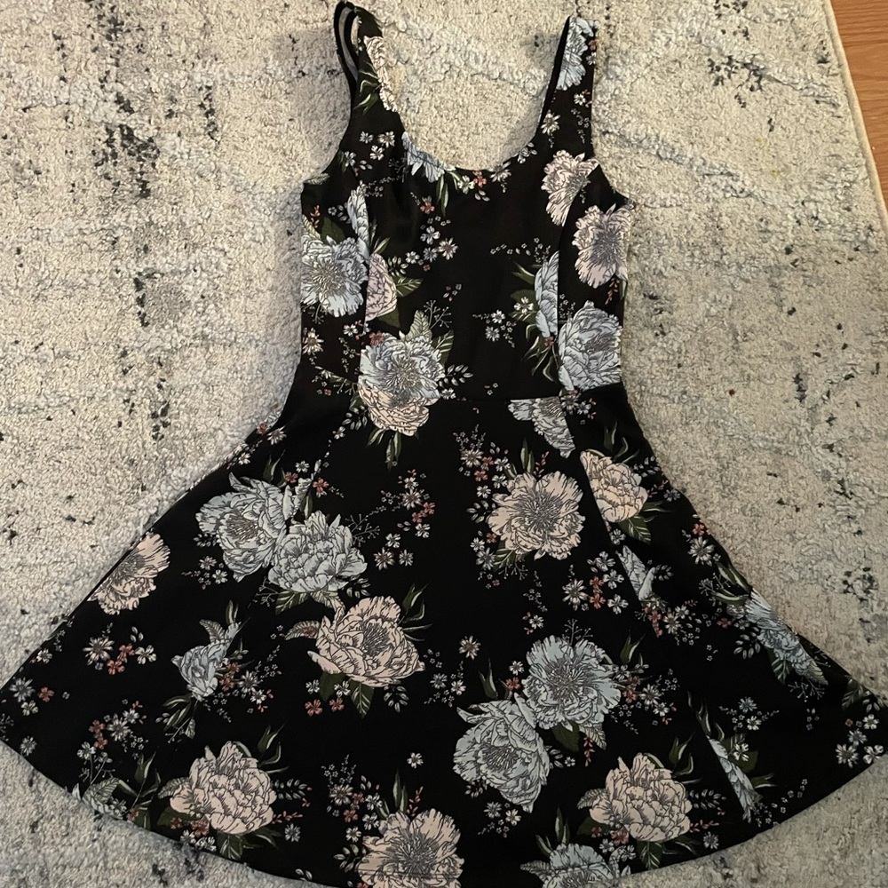 Black and floral dress